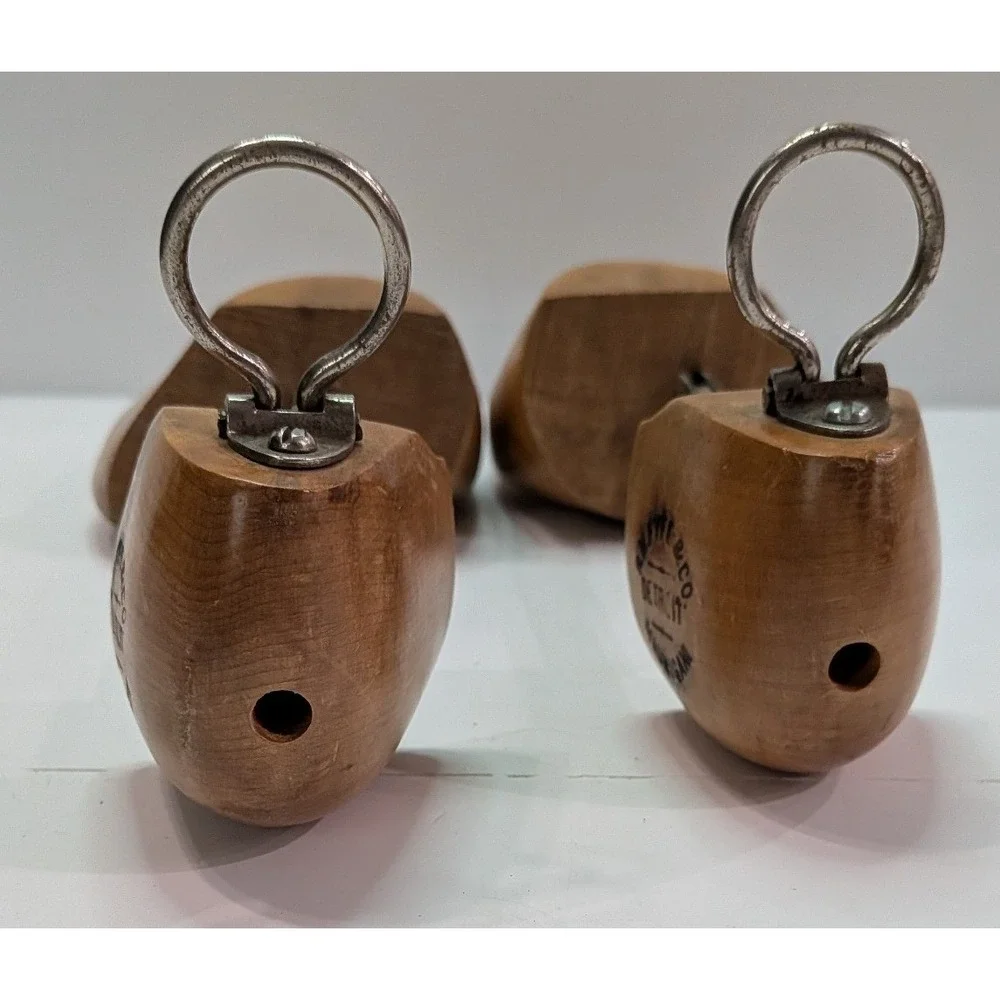 Rochester Shoe Tree Co Shoe Trees Mens 9 Natural Wood Good Vintage Detroit 444